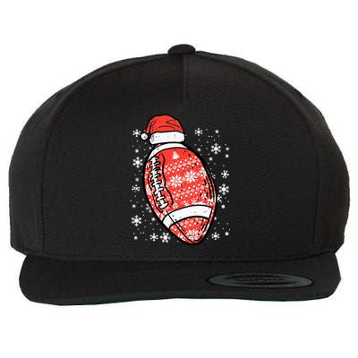 Christmas American Football Santa Xmas Sports Boy Wool Snapback Cap