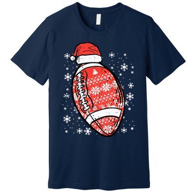 Christmas American Football Santa Xmas Sports Boy Premium T-Shirt