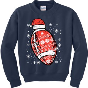 Christmas American Football Santa Xmas Sports Boy Kids Sweatshirt