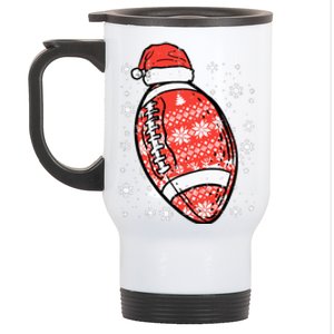 Christmas American Football Santa Xmas Sports Boy Stainless Steel Travel Mug