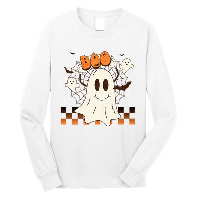 Cute and Funny Halloween Boo Ghost Long Sleeve Shirt