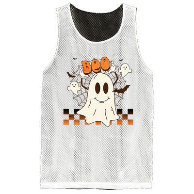 Cute and Funny Halloween Boo Ghost Mesh Reversible Basketball Jersey Tank