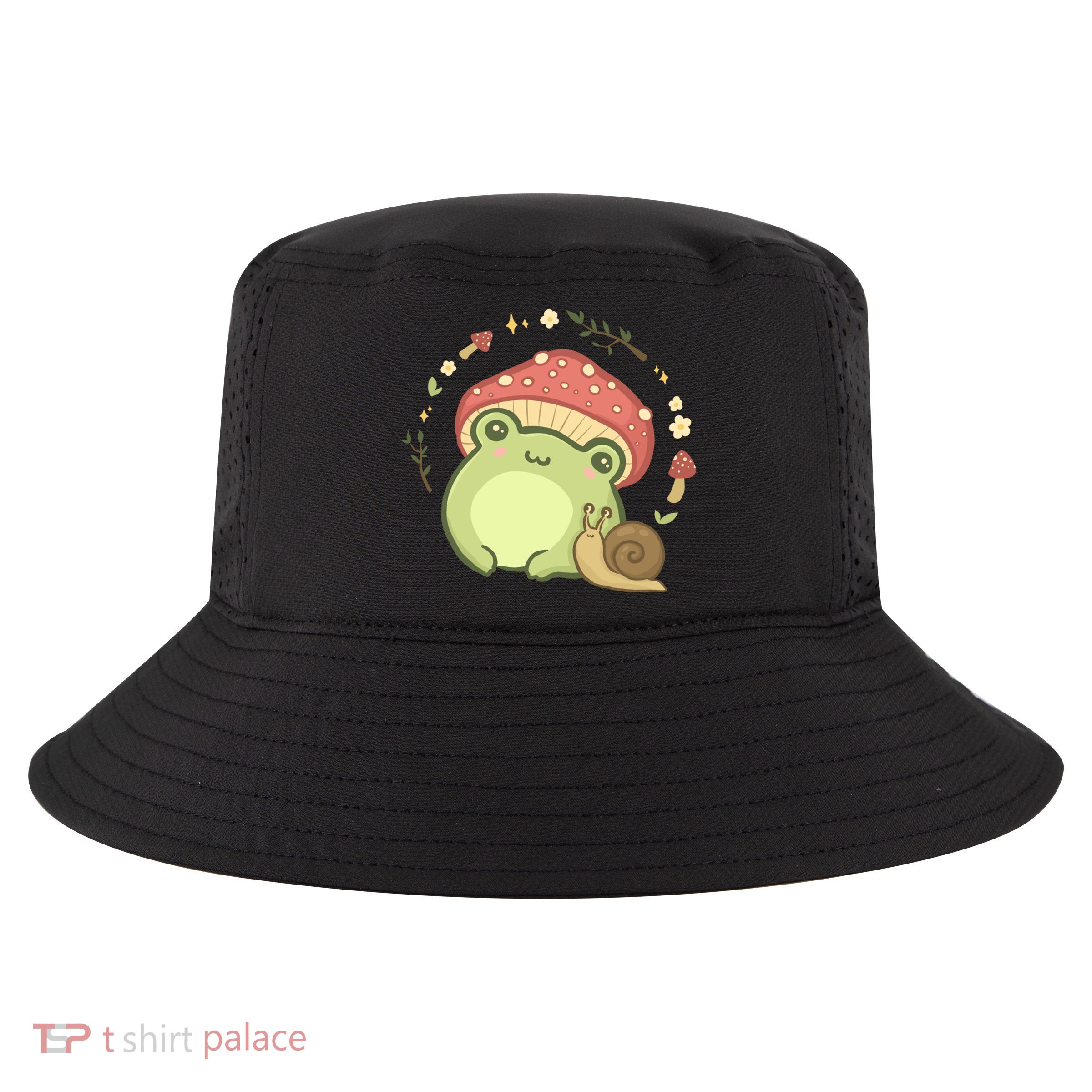 Cottagecore Aesthetic Frog Snail Cute Vintage Gift Cool Comfort Performance Bucket Hat