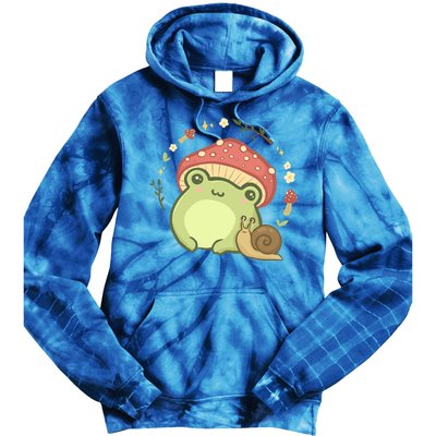 Cottagecore Aesthetic Frog Snail Cute Vintage Gift Tie Dye Hoodie