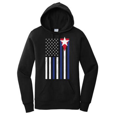 Cuban American Flag Women's Pullover Hoodie