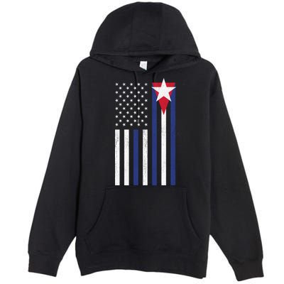 Cuban American Flag Premium Pullover Hoodie