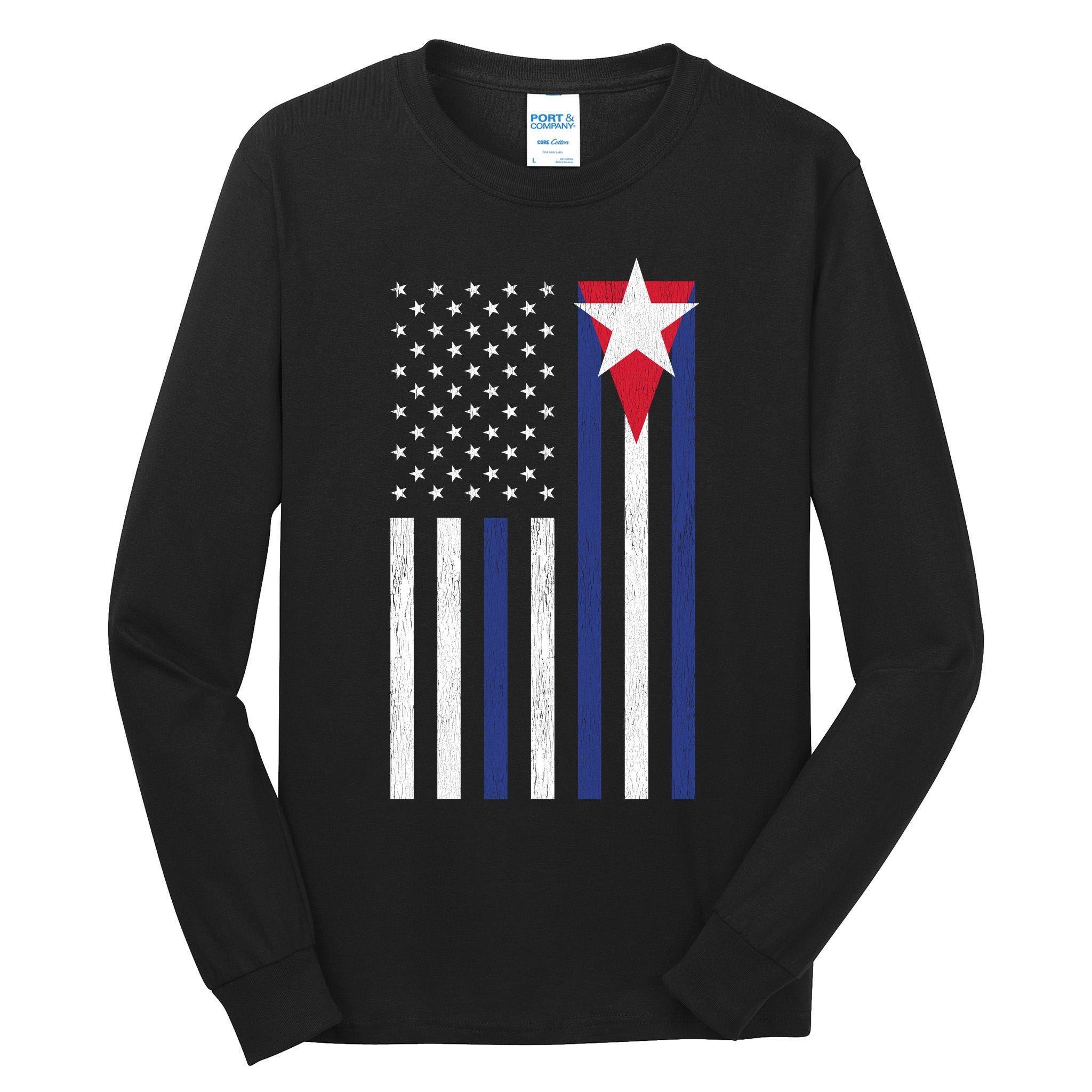 Cuban American Flag Tall Long Sleeve T-Shirt