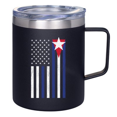 Cuban American Flag 12oz Stainless Steel Coffee Mug