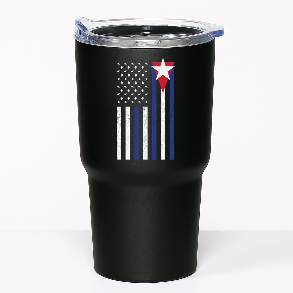 Cuban American Flag Tumbler