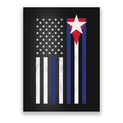 Cuban American Flag Poster