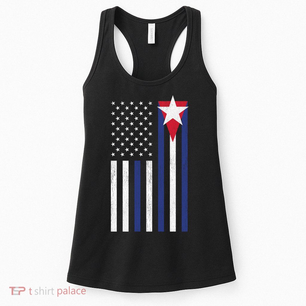Cuban American Flag Womens Tank Top
