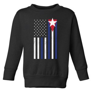 Cuban American Flag Toddler Sweatshirt