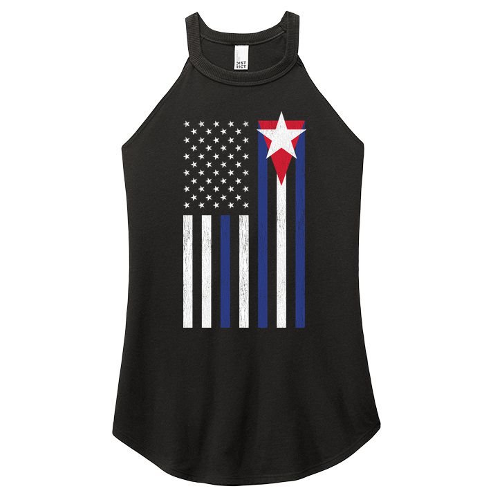 Cuban American Flag Women's Perfect Tri Rocker Tank