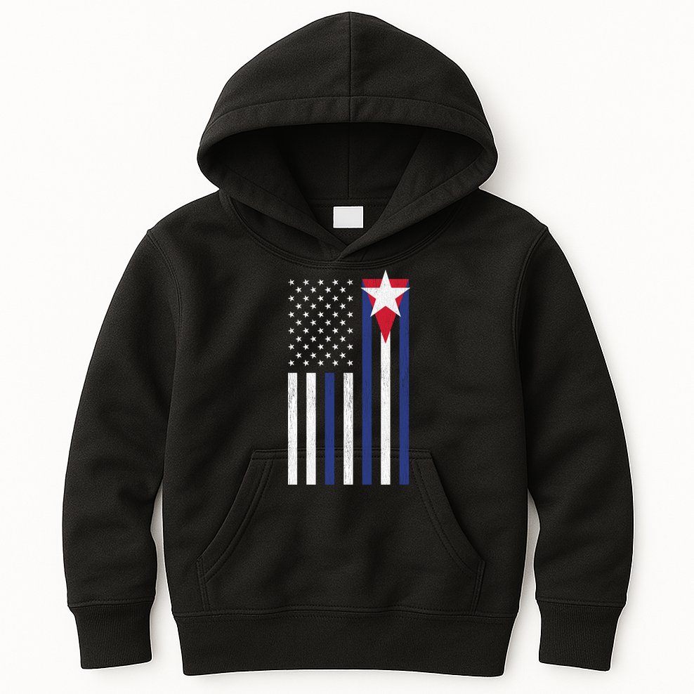 Cuban American Flag Kids Hoodie