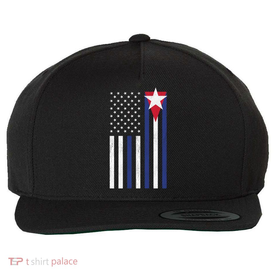 Cuban American Flag Wool Snapback Cap