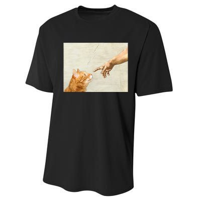 Cute Aesthetic Funny Cat Performance Sprint T-Shirt