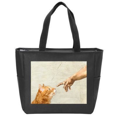 Cute Aesthetic Funny Cat Zip Tote Bag