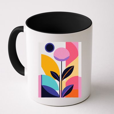 Colorful Abstract Floral Print Top Cute Casual Summer Mug