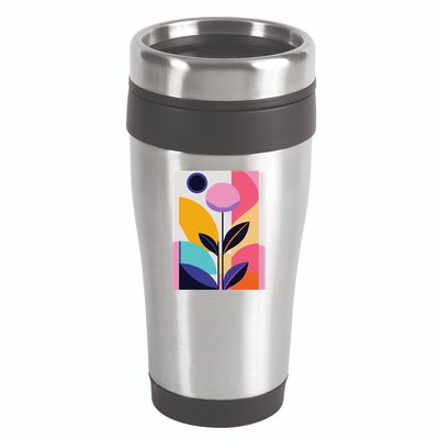 Colorful Abstract Floral Print Top Cute Casual Summer 16oz Travel Tumbler