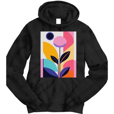 Colorful Abstract Floral Print Top Cute Casual Summer Tie Dye Hoodie