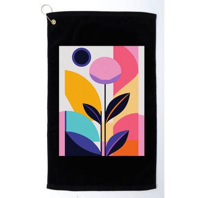 Colorful Abstract Floral Print Top Cute Casual Summer Golf Towel