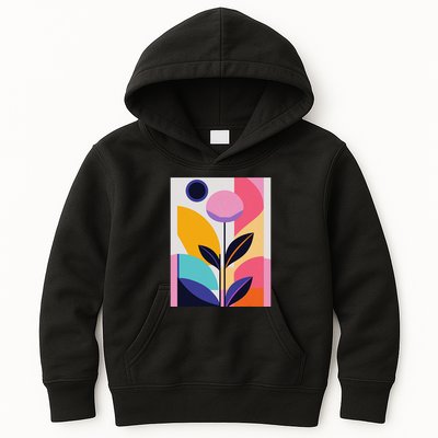 Colorful Abstract Floral Print Top Cute Casual Summer Kids Hoodie