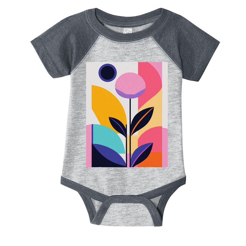 Colorful Abstract Floral Print Top Cute Casual Summer Infant Baby Jersey Bodysuit