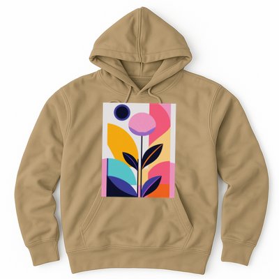 Colorful Abstract Floral Print Top Cute Casual Summer Hoodie