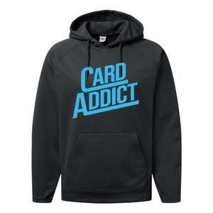 Card Addict Funny Baseball Card Collector Trading Cards Performance Fleece Hoodie