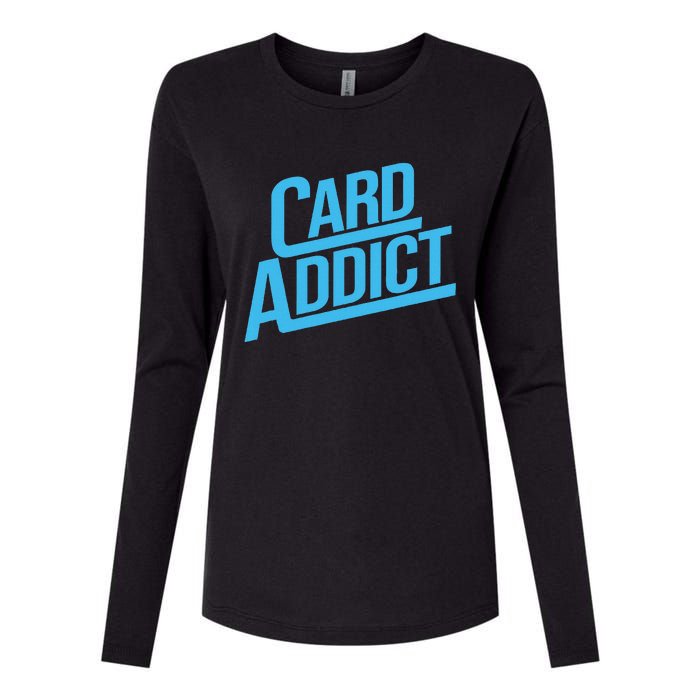 Card Addict Funny Baseball Card Collector Trading Cards Womens Cotton Relaxed Long Sleeve T-Shirt