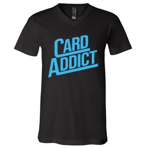 Card Addict Funny Baseball Card Collector Trading Cards V-Neck T-Shirt