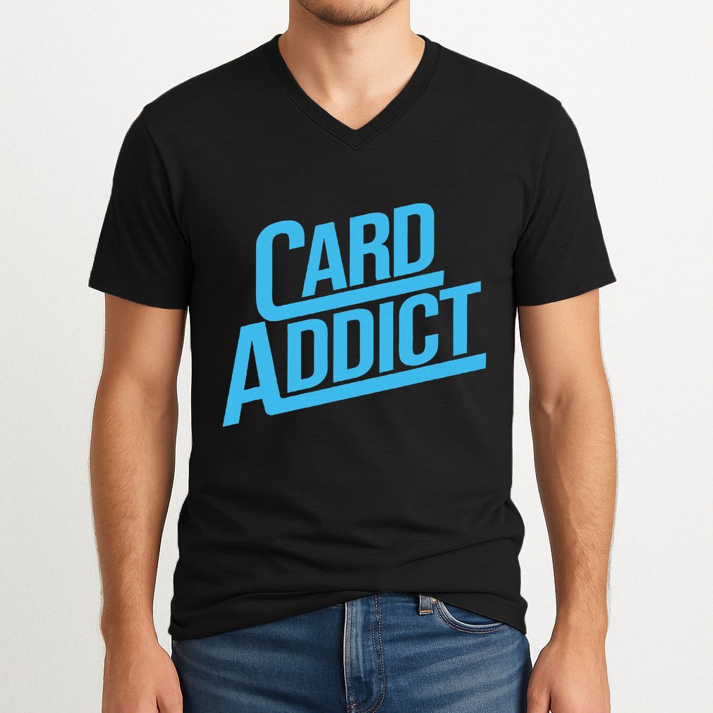 Card Addict Funny Baseball Card Collector Trading Cards V-Neck T-Shirt