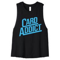 Card Addict Funny Baseball Card Collector Trading Cards Women's Racerback Cropped Tank