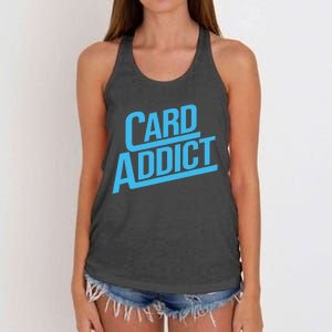 Card Addict Funny Baseball Card Collector Trading Cards Women's Knotted Racerback Tank