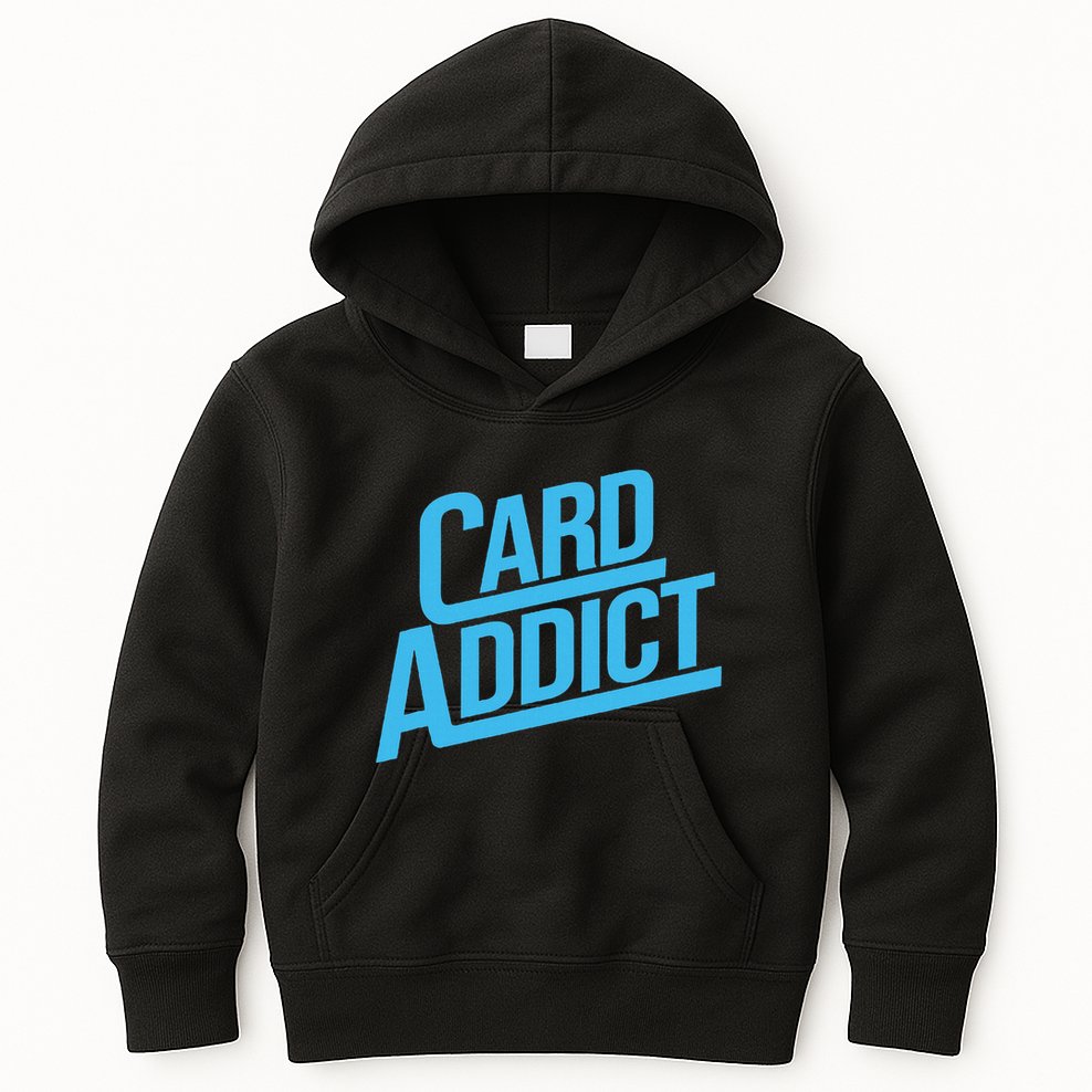 Card Addict Funny Baseball Card Collector Trading Cards Kids Hoodie