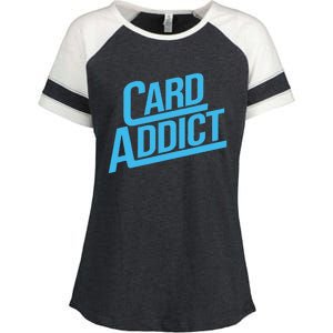 Card Addict Funny Baseball Card Collector Trading Cards Enza Ladies Jersey Colorblock Tee