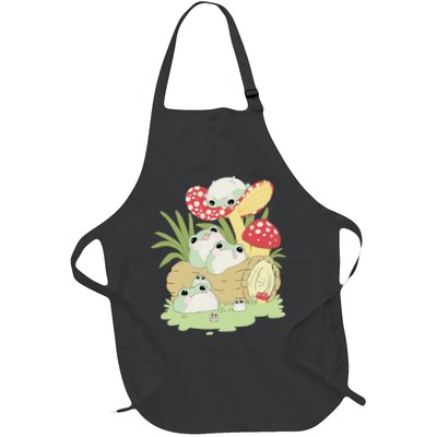 Cottagecore Aesthetic Frog Lying on Mushroom Apron