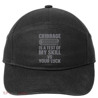 Cribbage Art For Men Women Kid Cribbage Board Cribbage Lover 7-Panel Snapback Hat