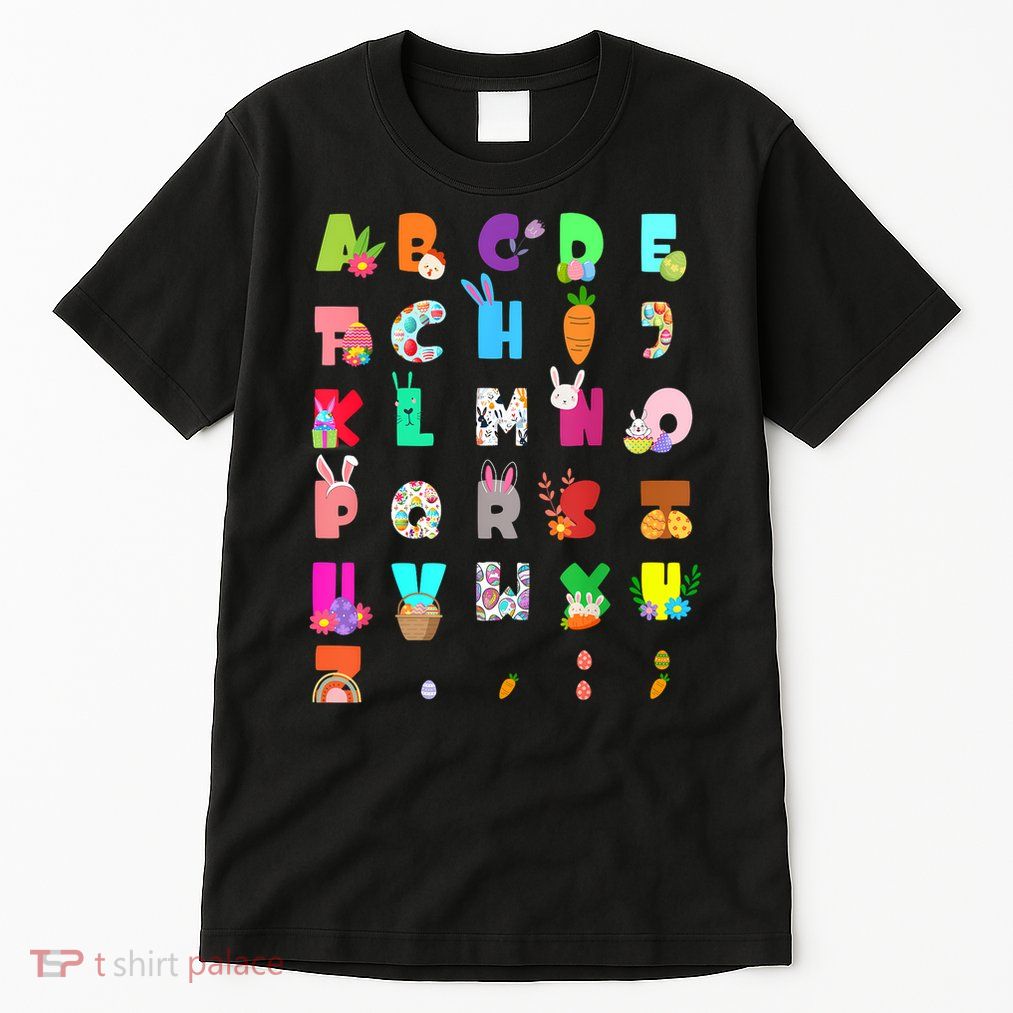 Cute Alphabet Funny Easter Day ABC Alphabet Egg Rabbit Tall T-Shirt