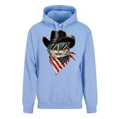 Cat American Flag Unisex Surf Hoodie