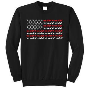 Cat American Flag Usa Paws Patriotic Sweatshirt