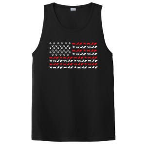 Cat American Flag Usa Paws Patriotic PosiCharge Competitor Tank