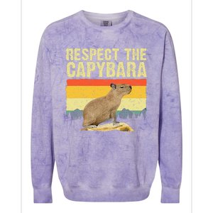 Capybara Art For Women Rodent Animal Lover Capybara Colorblast Crewneck Sweatshirt