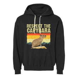 Capybara Art For Women Rodent Animal Lover Capybara Garment-Dyed Fleece Hoodie