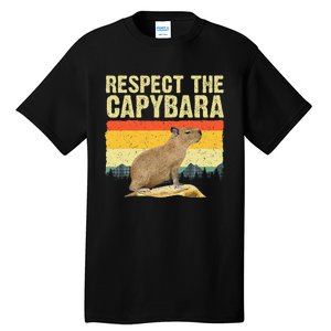 Capybara Art For Women Rodent Animal Lover Capybara Tall T-Shirt