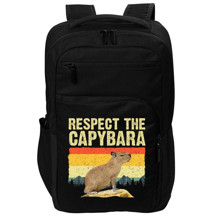 Capybara Art For Women Rodent Animal Lover Capybara Impact Tech Backpack