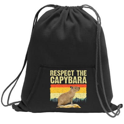 Capybara Art For Women Rodent Animal Lover Capybara Sweatshirt Cinch Pack Bag