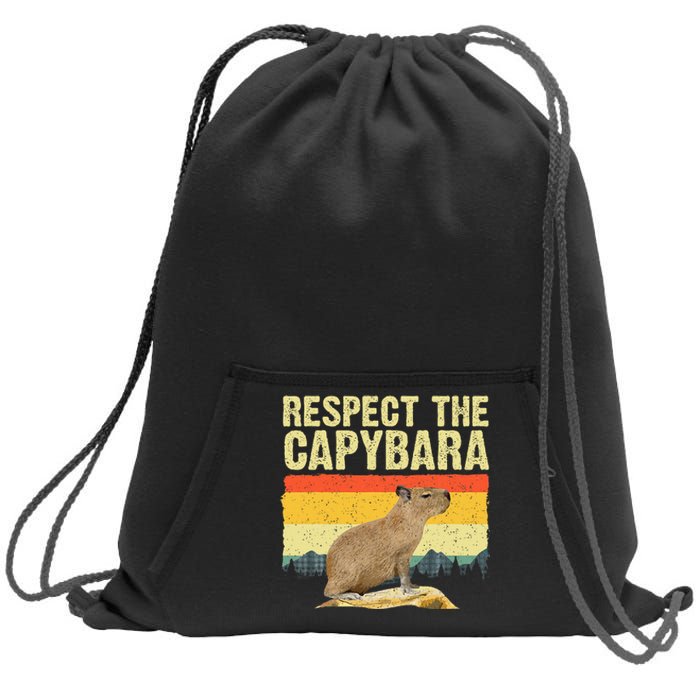 Capybara Art For Women Rodent Animal Lover Capybara Sweatshirt Cinch Pack Bag