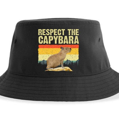 Capybara Art For Women Rodent Animal Lover Capybara Sustainable Bucket Hat