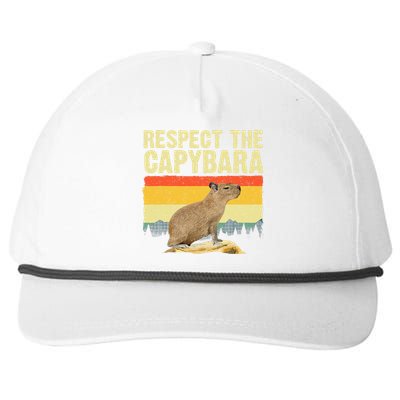 Capybara Art For Women Rodent Animal Lover Capybara Snapback Five-Panel Rope Hat